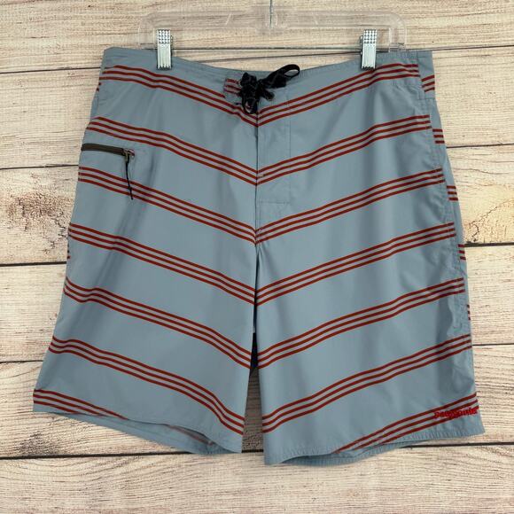 Patagonia Stretch Planing Board Shorts Men's Size 35 Blue/Red - Picture 1 of 8